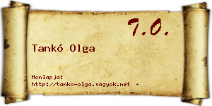 Tankó Olga névjegykártya