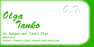 olga tanko business card
